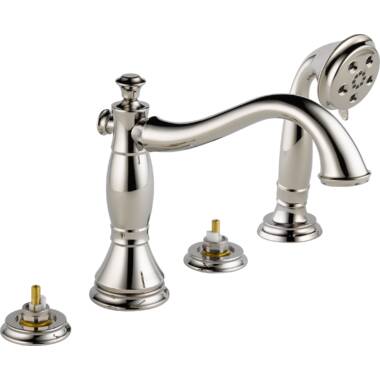 T4797-PNLHP Delta Cassidy™ Deck Mounted Roman Tub Faucet Trim with